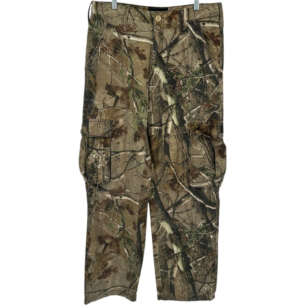Vintage y2k mens 32-34 M hardwoods camo camouflage Realtree cargo hunting pants - Picture 1 of 8
